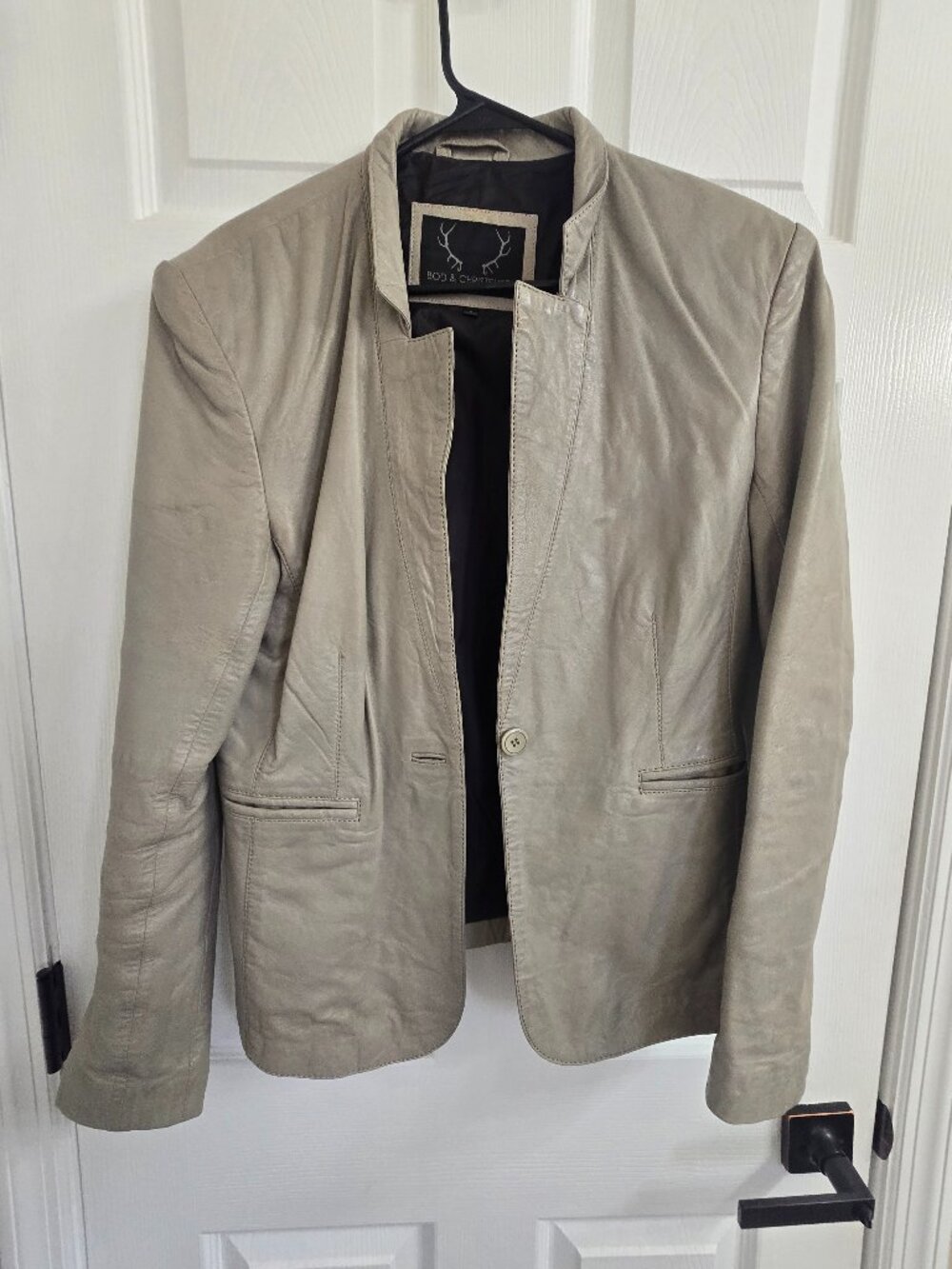 Leather Jacket- grey